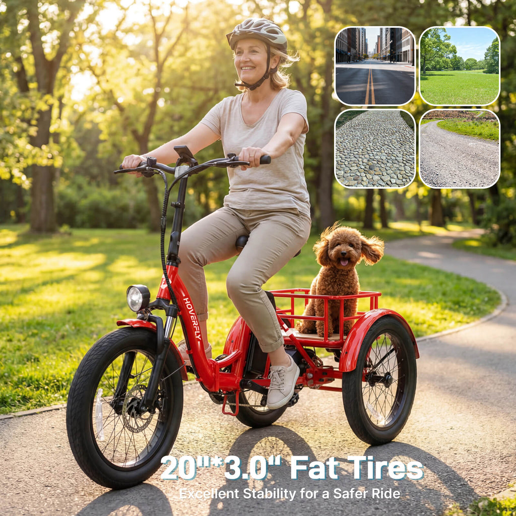 Hoverfly® ET1 Folding Electric Trike 15.5mph | 61 Miles Max Range ((👻Halloween Sale))