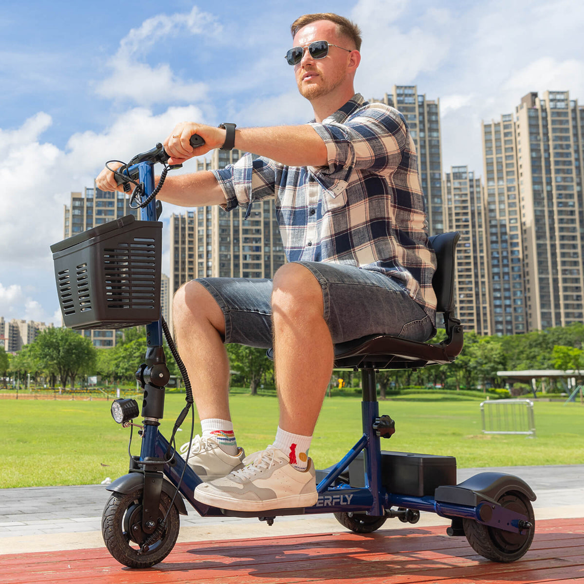 Hoverfly T3 3-wheel Foldable Mobility Scooter for Adults (👻Halloween Sale)